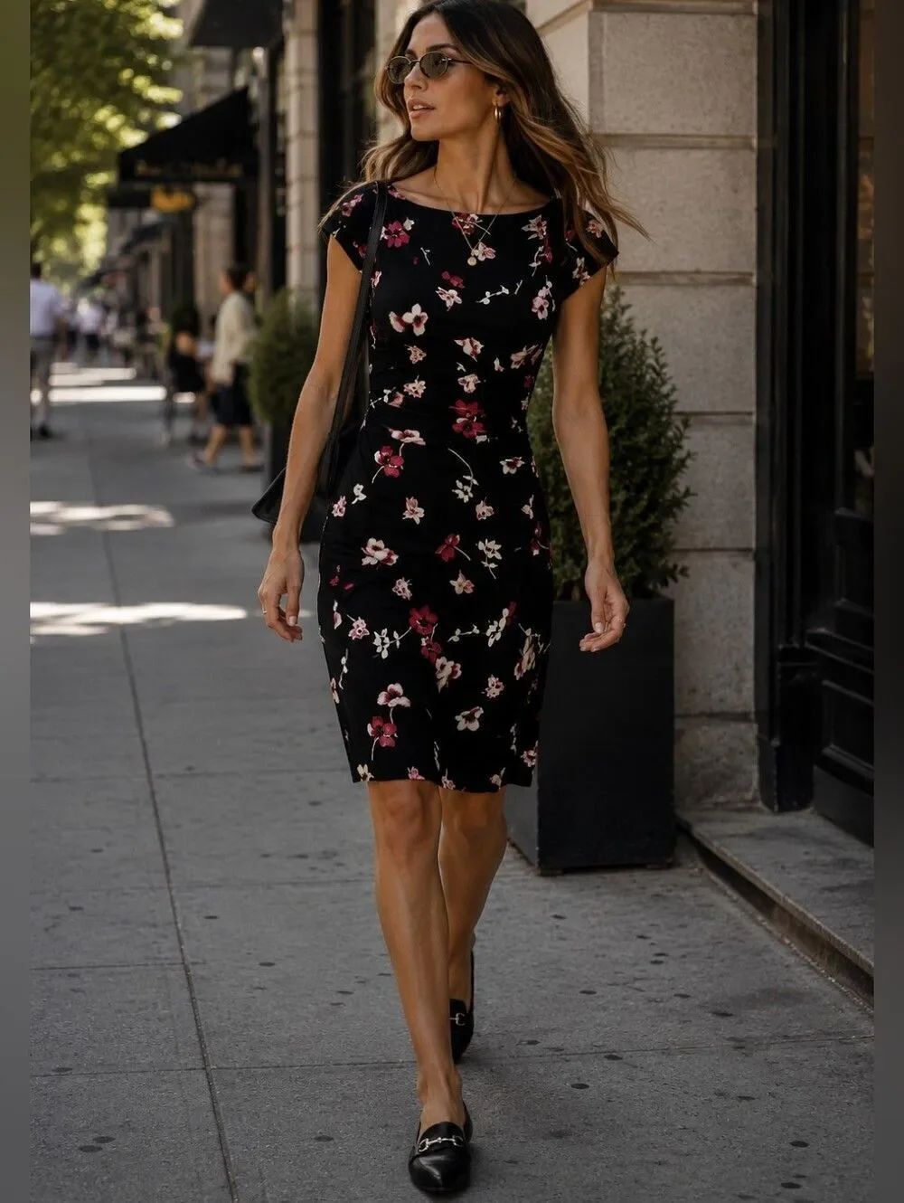 Vintage Lauren Ralph Lauren Floral Stretchy Dress